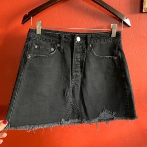 American Eagle Black Denim skirt size 2